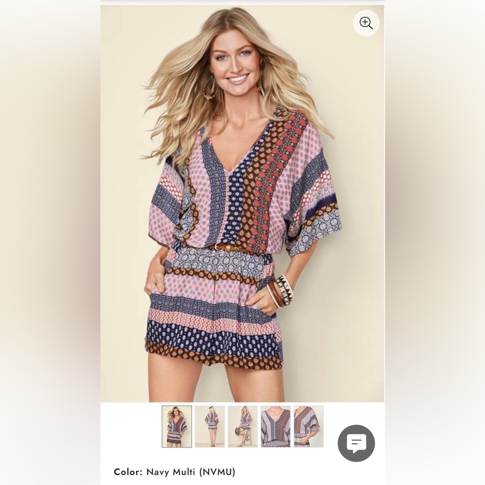 Venus Mixed Print Romper